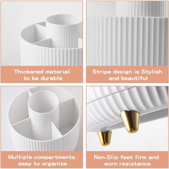 360° Rotate Makeup Brush Holder Organizer, Makeup Organizers Countertop, Makeup - Picture 5 of 8